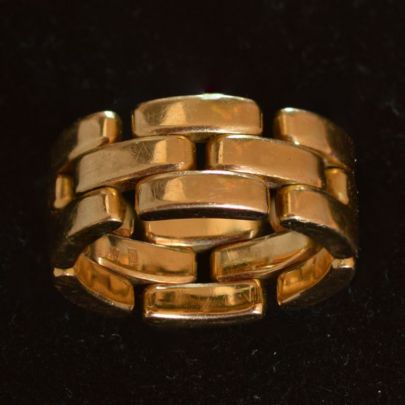 cartier maillon panthere ring yellow gold