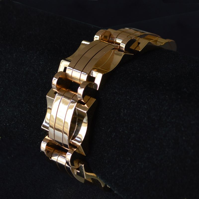Bracelet Ancien Anneaux Métal Argenté Style Art Déco Tank - Créateur Artisanal Français Années 1940