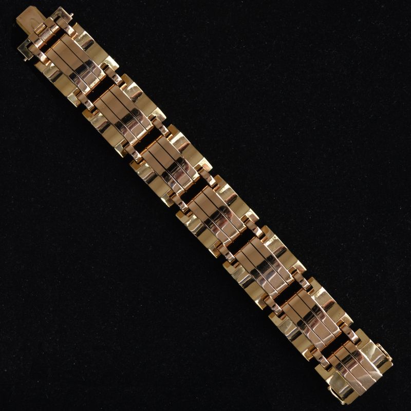 Le Gatsby Rare bracelet ancien entièrement articulé d'époque Art Déco