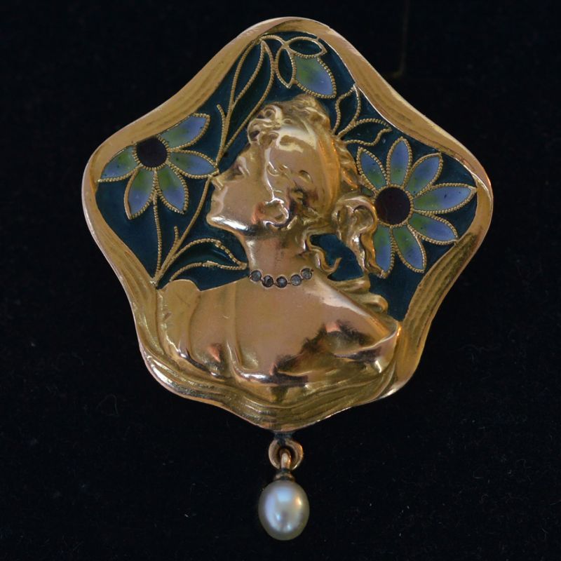 Art Nouveau Flower Conversion Necklace