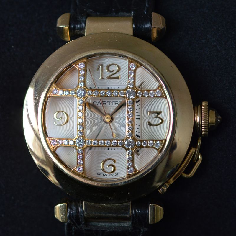 cartier pasha grille gold