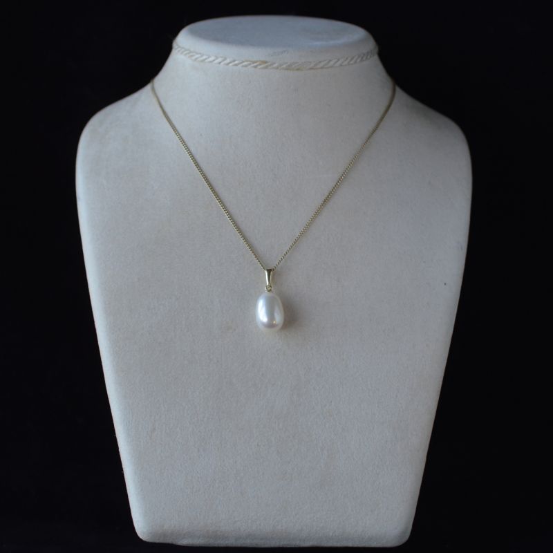 14K gold pearl pendant - Rocks and Clocks