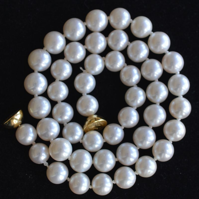 9mmwhitefreshwaterpearlnecklace