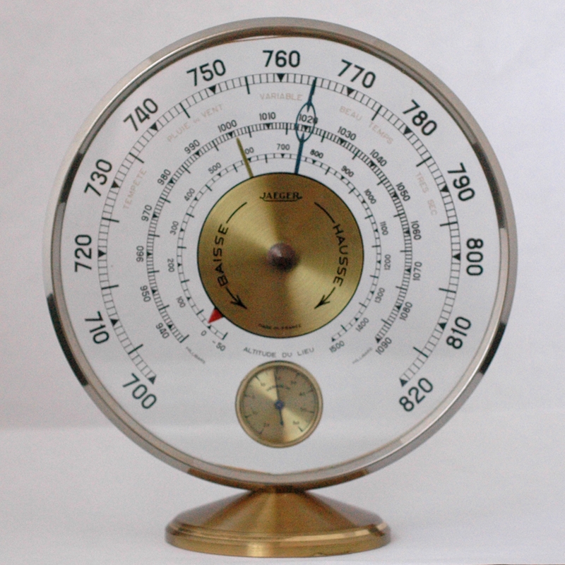 Desk baro and thermometer jaeger lecoultre jaeger, baromètre