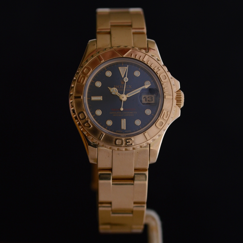Rolex Yacht Master 68628 Blue Dial 18K Yellow Gold Watch