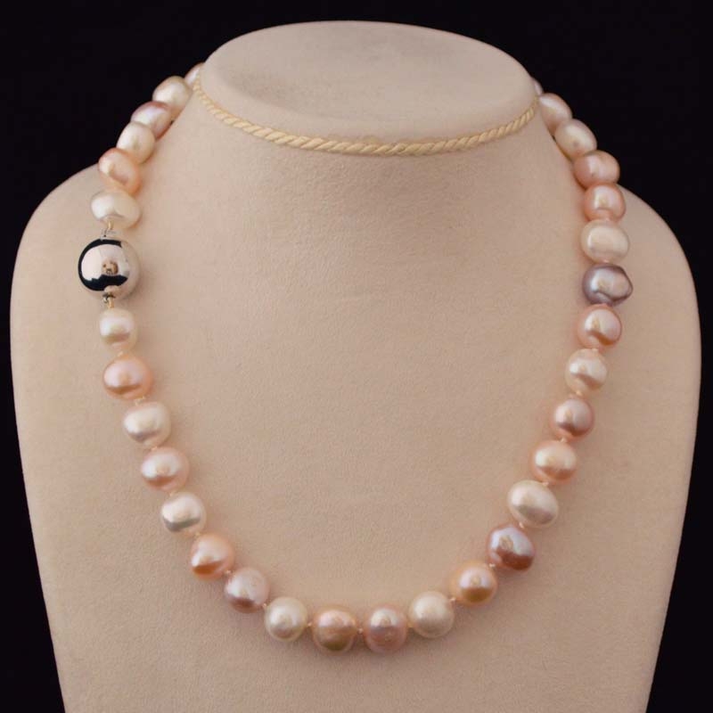 Pearl necklace in pastel colours  pastel  freshwaterpearls