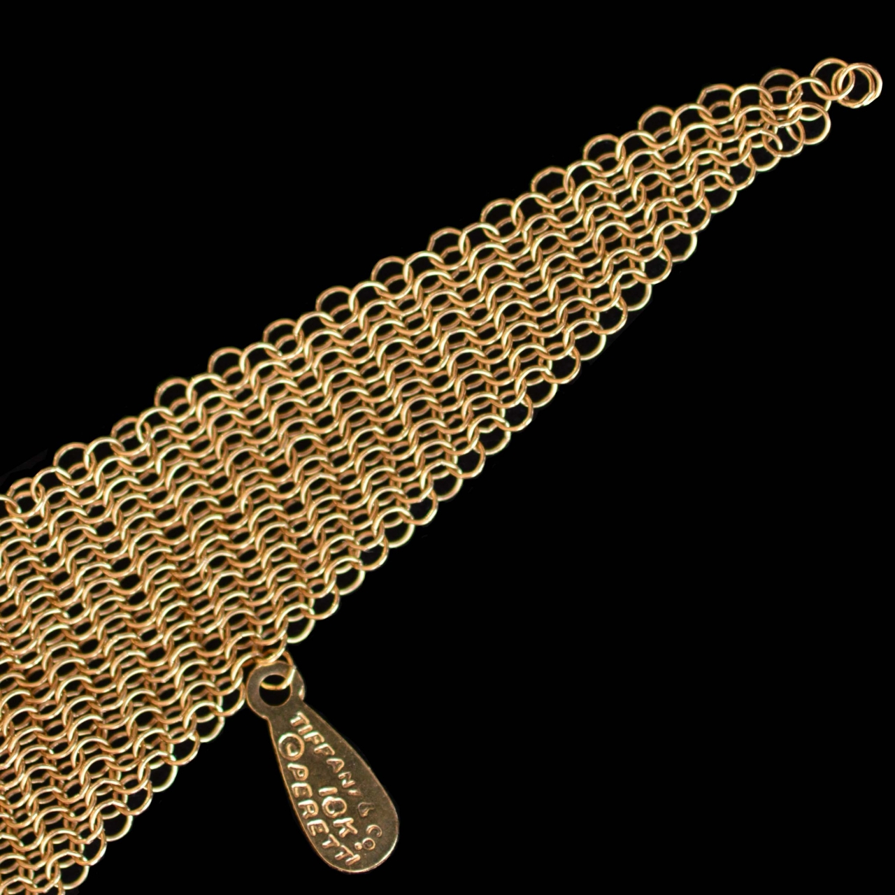 Gold mesh scarf necklace clearance