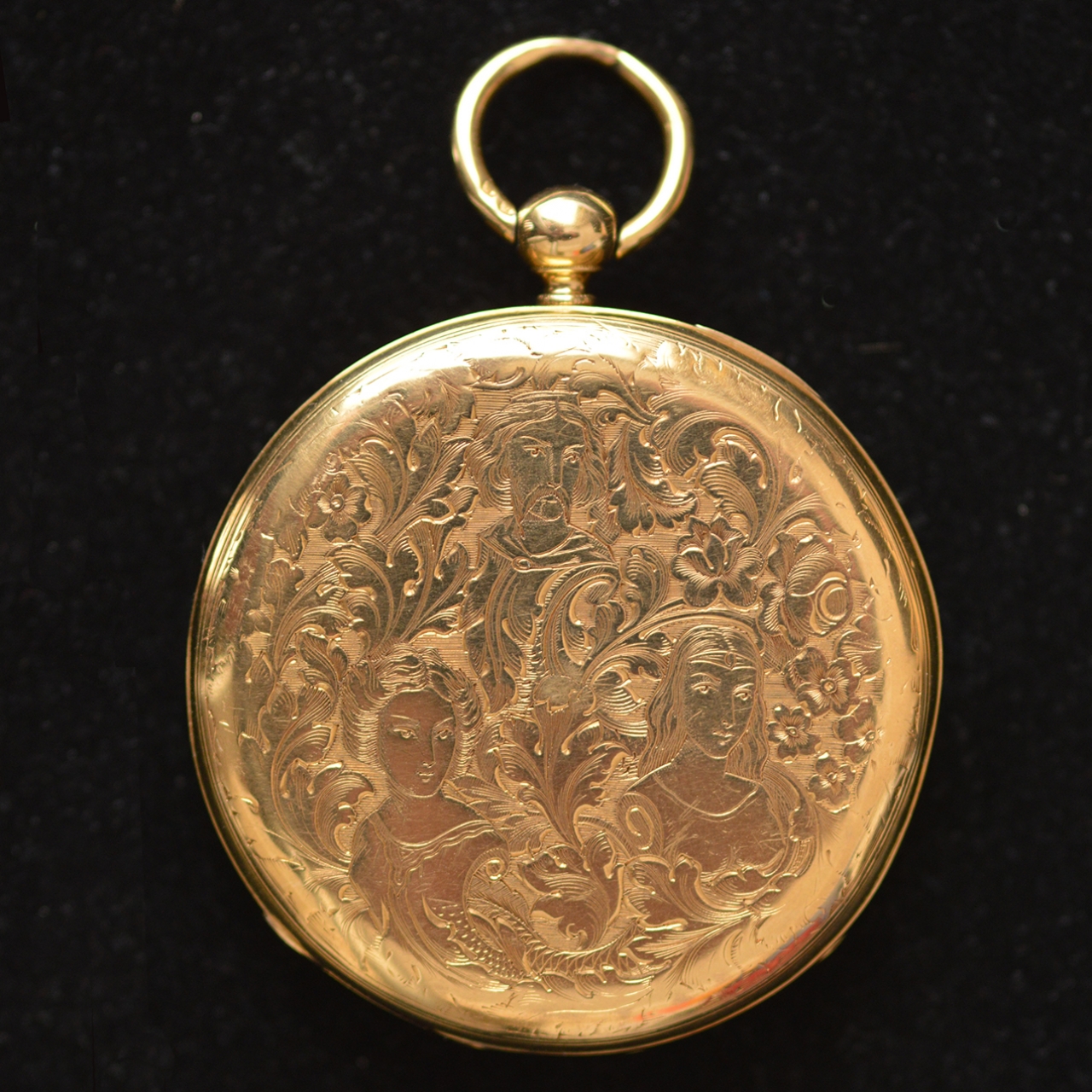 Timex gold pocket watch top