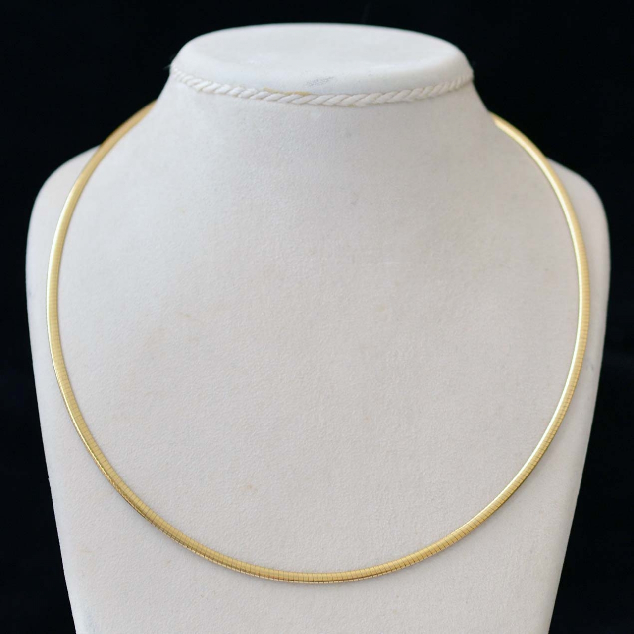 omega necklace 14k yellow gold