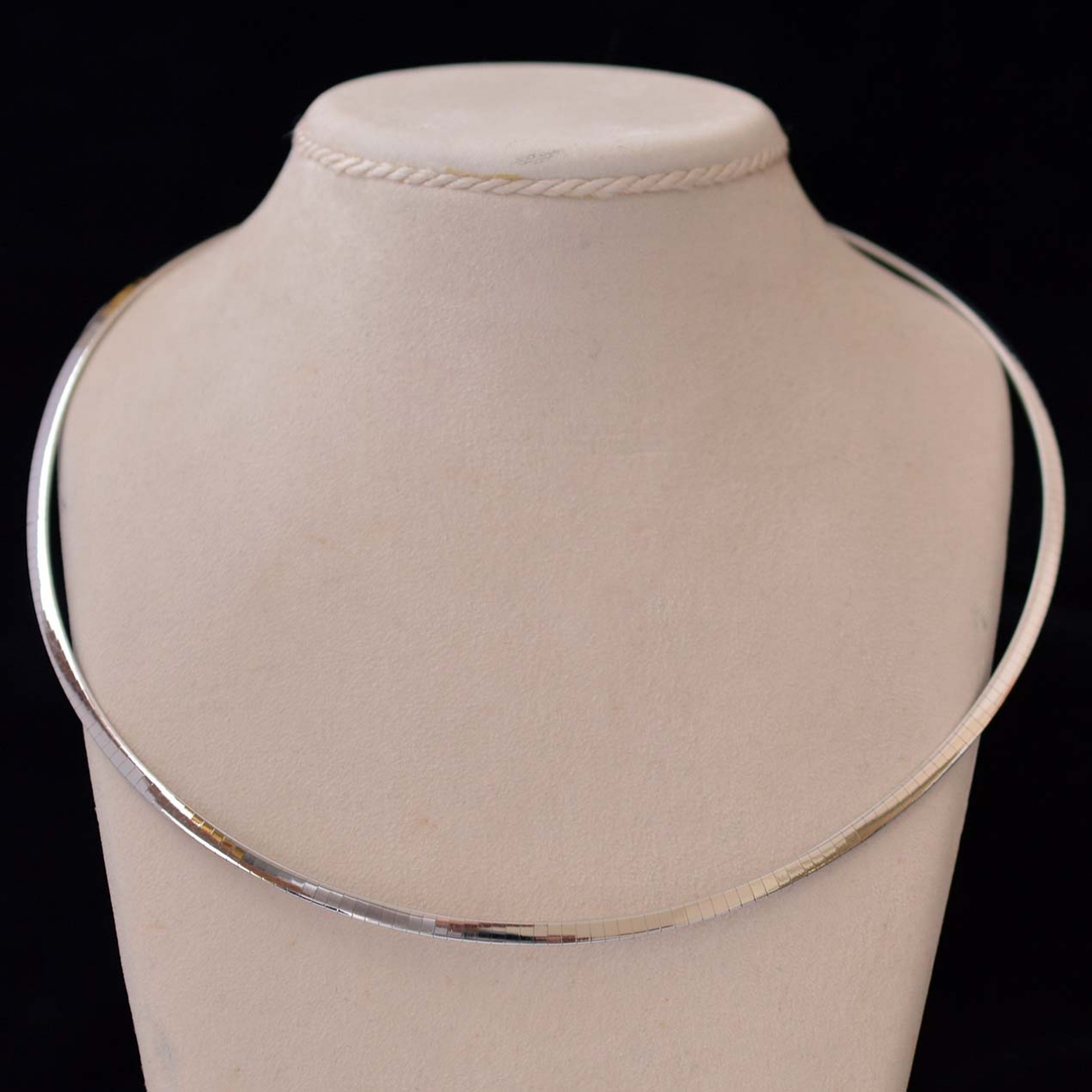 14k white gold omega necklace deals