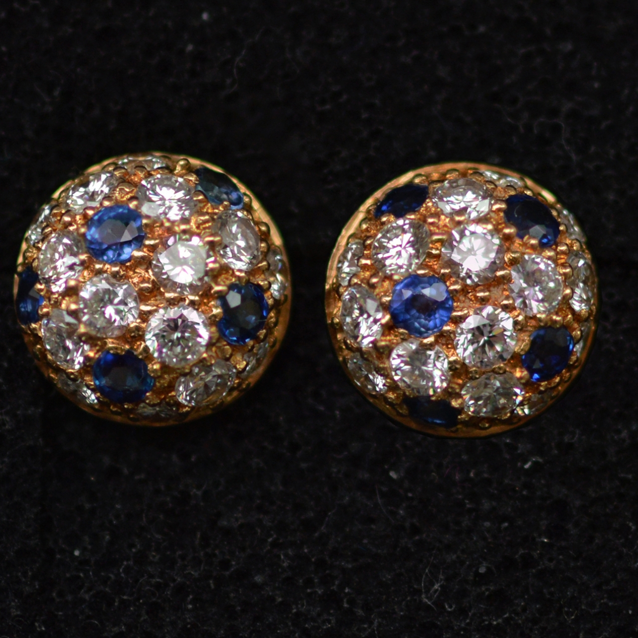 cartier diamond and sapphire earrings