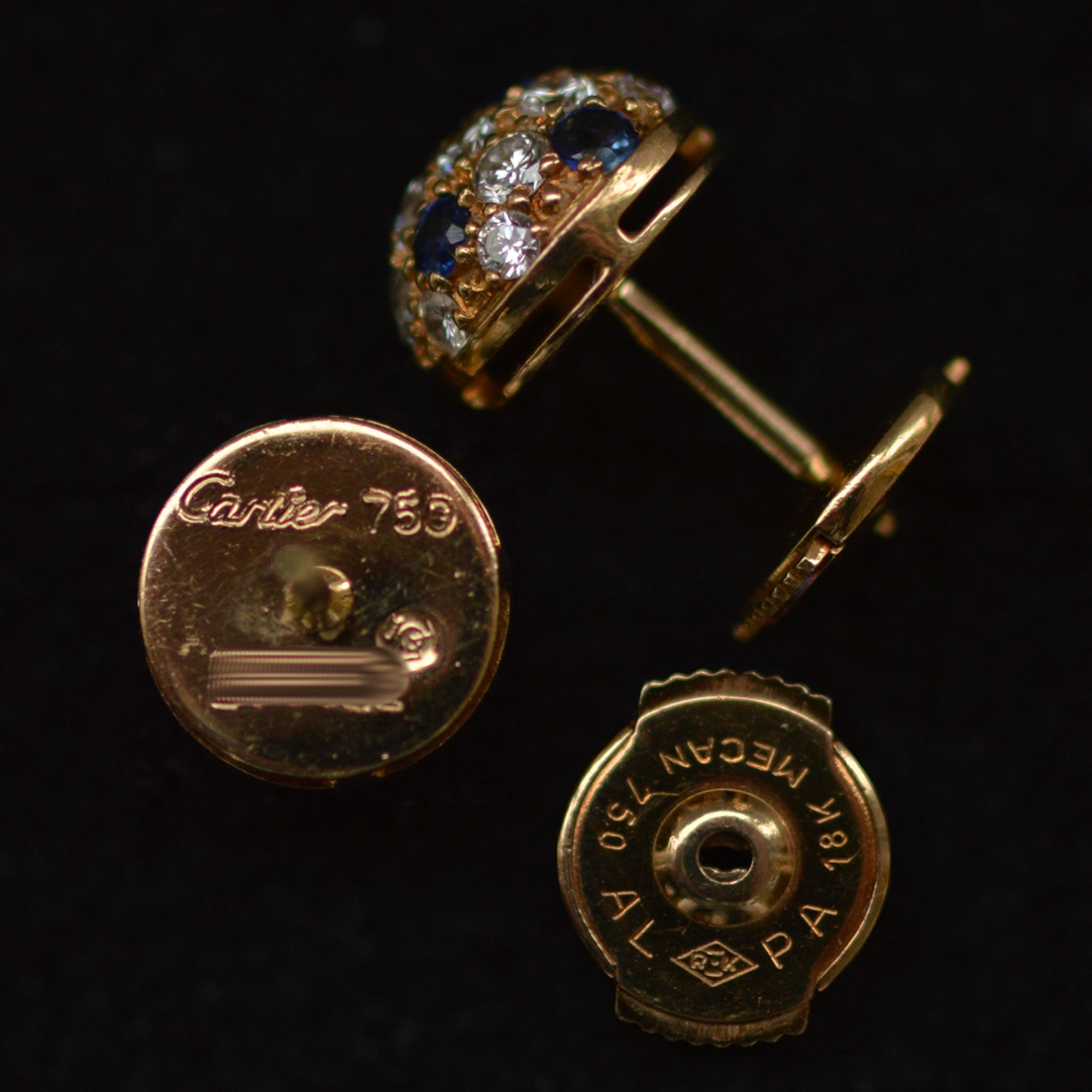 Cartier diamond \u0026 sapphire earrings 