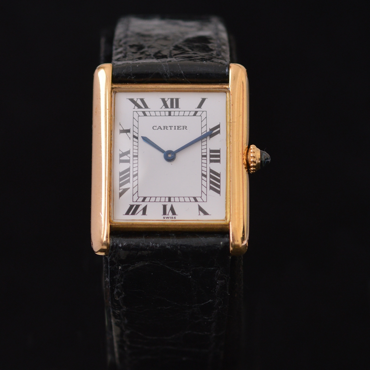 cartier tank watch 18k gold