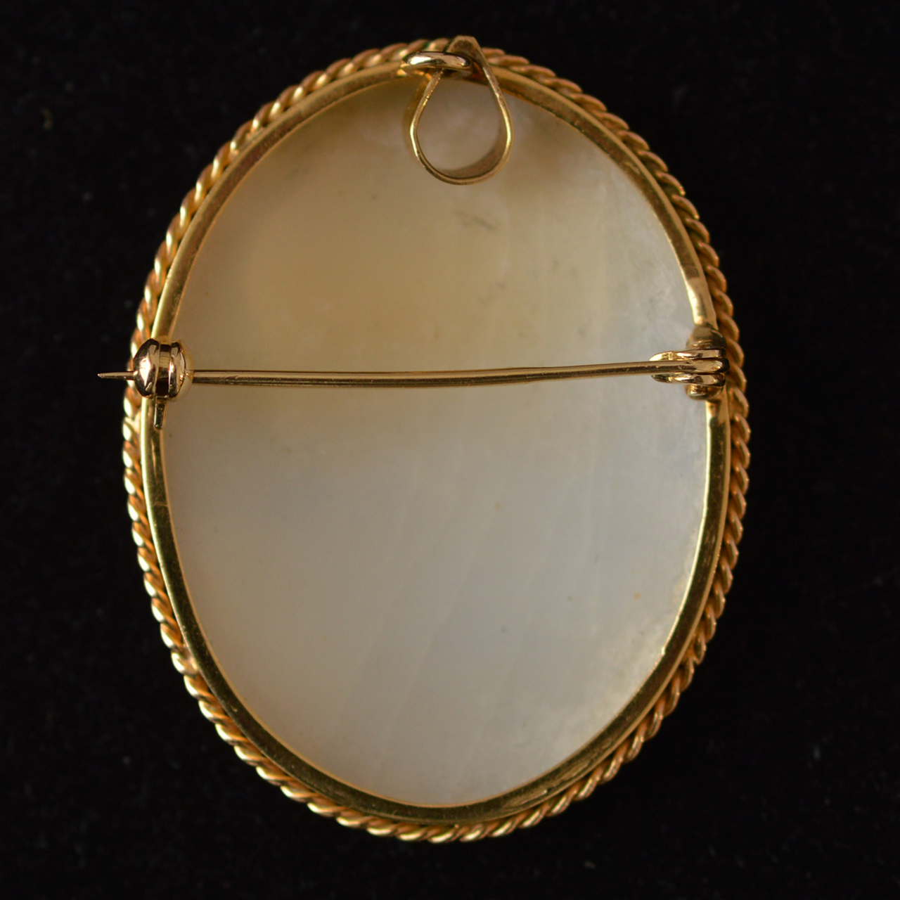 Broche Camée Ancienne En Or Massif 18 Carats - Style Antique, Or Rose, Superbe état