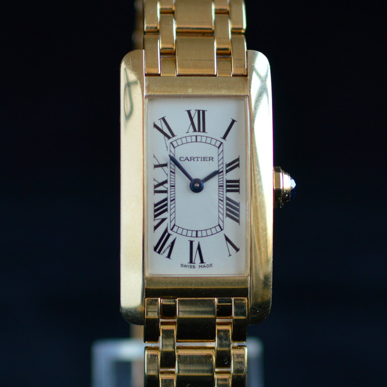 cartier tank americaine gold watch