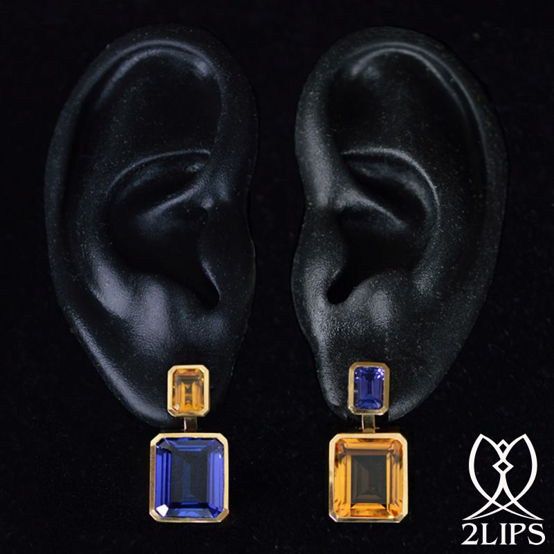 18k-gold-tanzanite-citrine-2lips-earrings-earpendants-dutch-design-david-aardewerk
