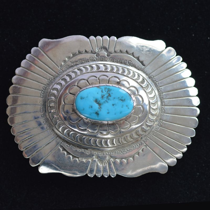 sterling-silver-turquoise-native-american-belt-buckle-navajo-james-francisco
