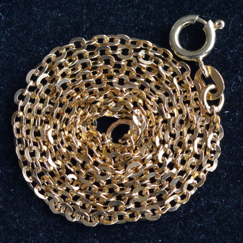 vintage-14k-yellow-gold-anchor-link-necklace