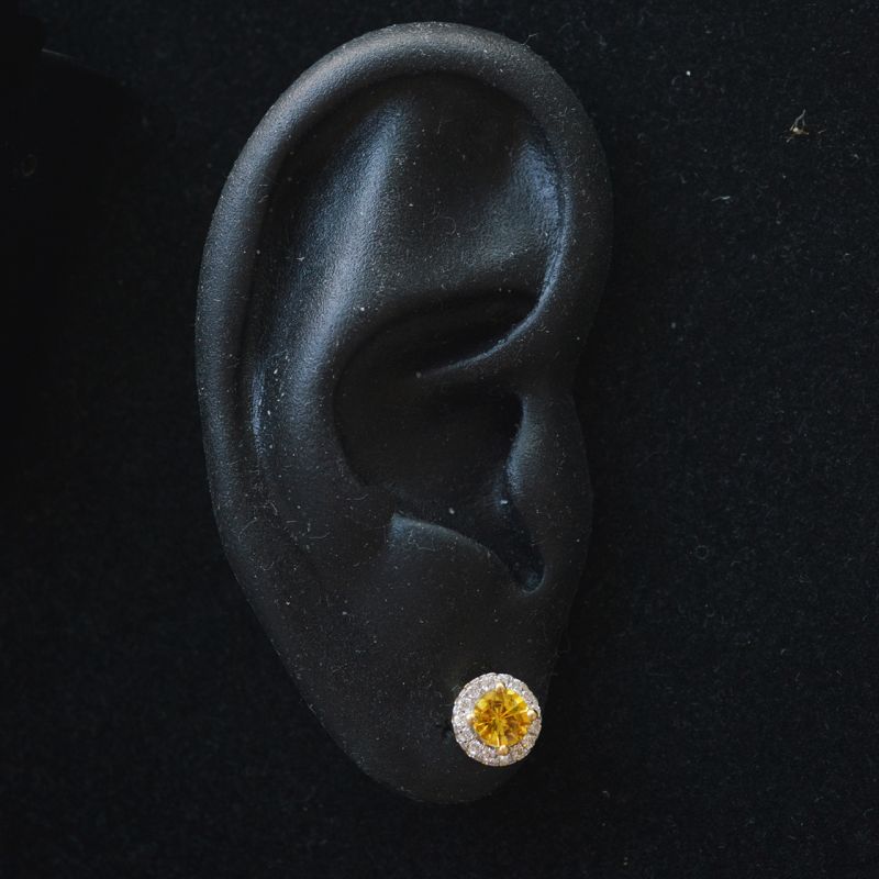 diamond-round-halo-candy-cluster-stud-earrings-yellow-sapphires-kimberly-certified-natural-diamonds
