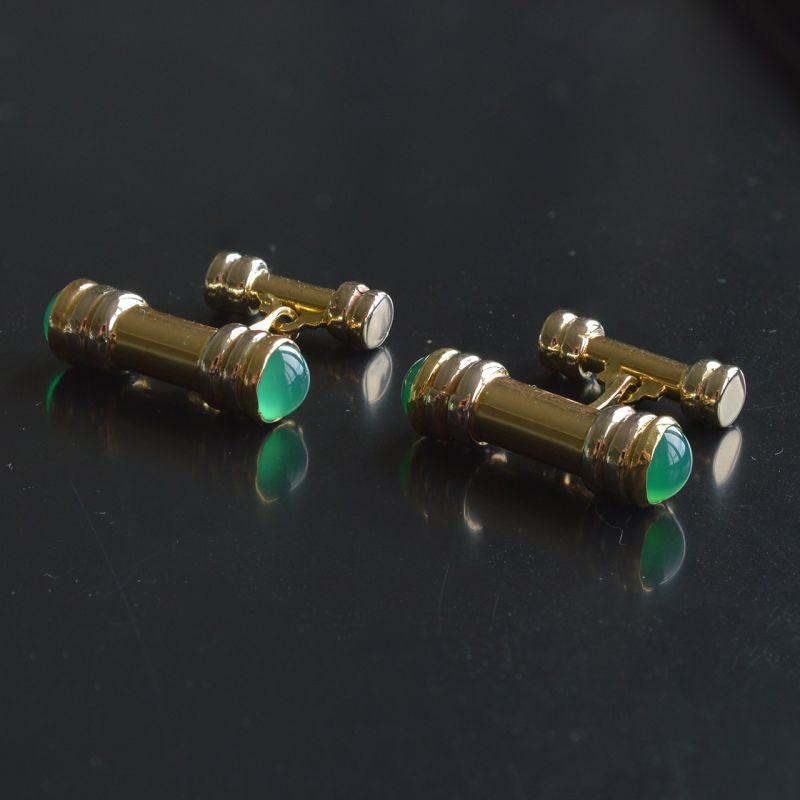 18k-white-yellow-gold-green-agate-cufflinks
