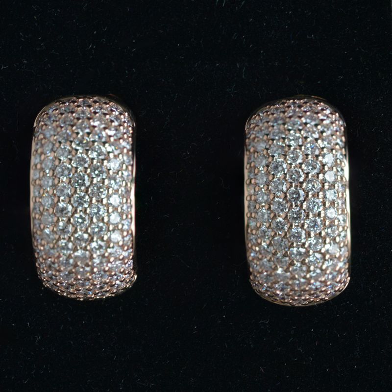 pink-gold-pave-set-3-ct-lab-grown-diamond-huggie-hoop-ear-rings