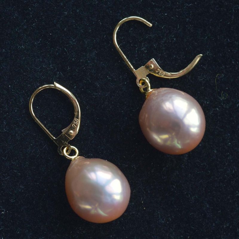 12-x-13-x-14-mm-big-old-pink-fresh-water-pearl-18k-white-gold-pendant-hinged-leverback-earrings
