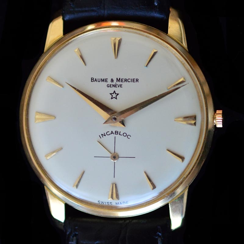 Gold Baume & Mercier watch - Rocks and Clocks
