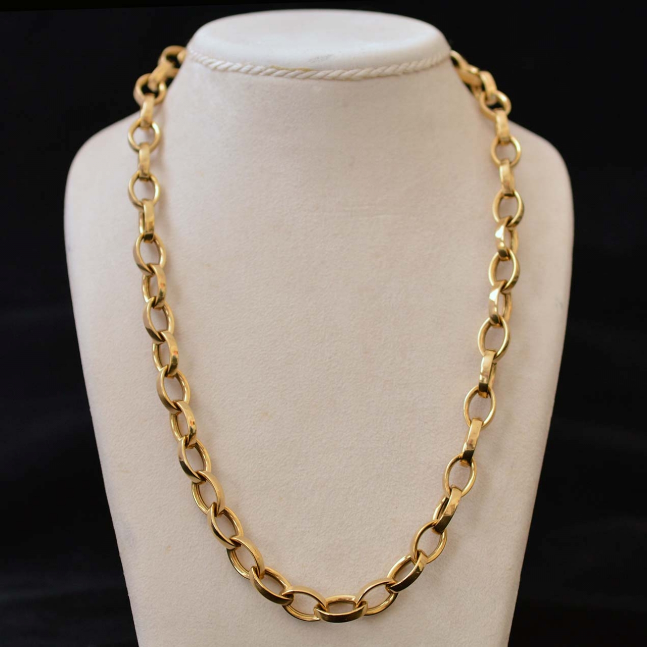 Yellow gold cable chain - Rocks and Clocks