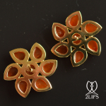 2lips-tulip-keukenhof-flower-earstuds-carnelian-earrings-dutch-design-david-aardewerk-18k-gold