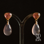 18k-gold-2lips-colours-blueish-pink-natural-undyed-agates-pink-rubellite-tourmalines-earrings-earpendants-design-david-aardewerk