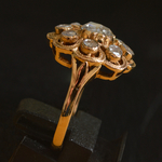 18-k-gold-antique-rose-cut-diamond-cluster-ring