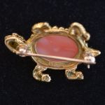 vintage-1960s-turtle-brooch-gold-coral-ruby