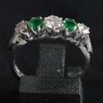 emerald-diamond-riviere-engagement-rings-white-gold