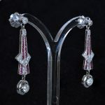 art-deco-earrings-ear-pendants-platinum-gold-old-mine-single-cut-diamonds-ruby