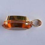 18K gold Madeira Citrine pendant 