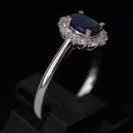 cluster-ring-white-gold-oval-sapphire-round-conflict-free-diamonds-cluster-engagement-lady-di