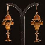14k-victorian-pendant-filigree-gold-earrings-neo-etruscan-archaeological-revival