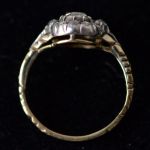 14-k-gold-silver-dutch-antique-rose-cut-diamond-cluster-ring