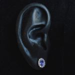 entourage-earrings-white-gold-oval-tanzanite-round-conflict-free-diamonds-cluster-lady-di