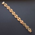 two-tone-18k-yellow-red-pink-gold-coffee-bean-link-bracelet-lebanese