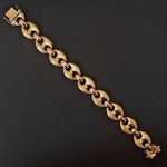 two-tone-18k-yellow-red-pink-gold-coffee-bean-link-bracelet-lebanese