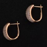 pink-gold-pave-set-diamond-huggie-ear-rings