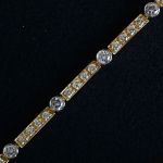 two-tone-gold-3-5-ct-top-wesselton-diamond-tennis-bracelet-vintage