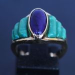 vintage-1980s-design-carved-amazonite-lapis-lazuli-solid-gold-ring