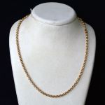 14k-antique-pink-red-gold-rolo-link-necklace