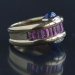 18-carat-gold-french-1980-s-style-pink-rubellite-blue-sapphire-ring