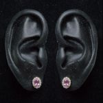 entourage-earrings-red-gold-oval-pink-sapphire-round-conflict-free-diamonds-cluster-lady-di