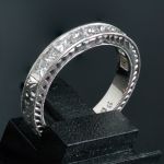 platinum-natural-diamond-engraved-half-eternity-band-ring