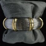 vintage-1980s-steel-18k-gold-bracelet