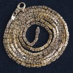 solid-yellow-14k-gold-byzantine-link-necklace-in-excellent-condition